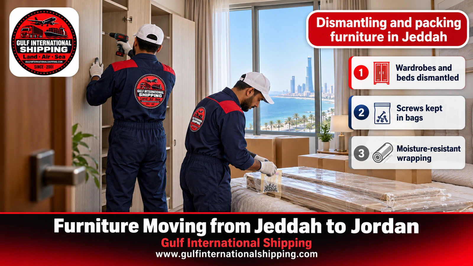 Dismantling and packing furniture in Jeddah
