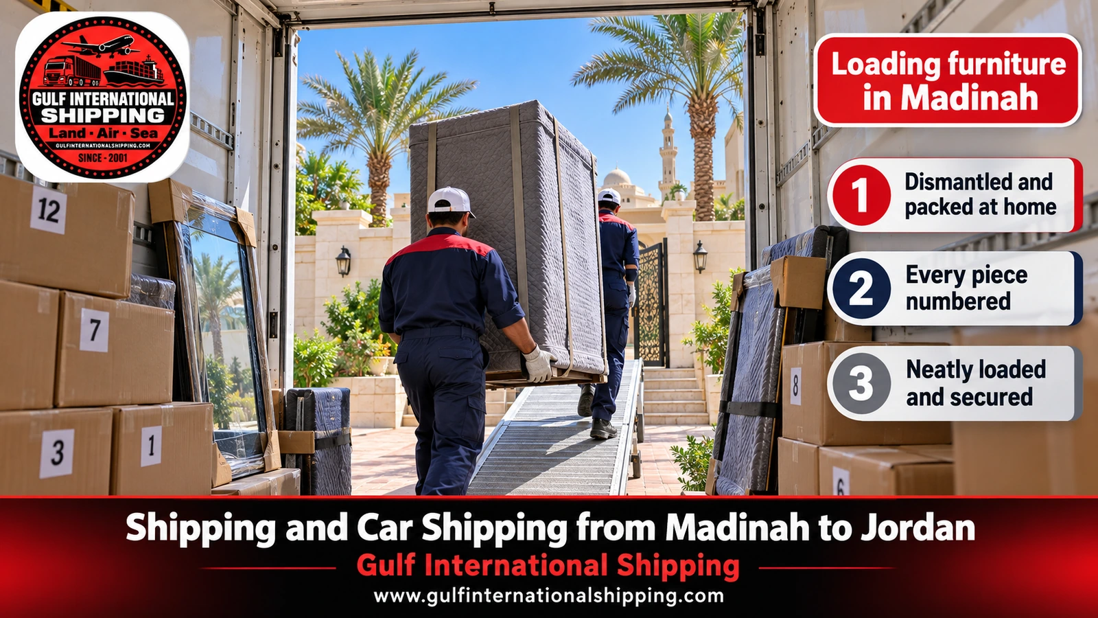 Loading furniture in Madinah