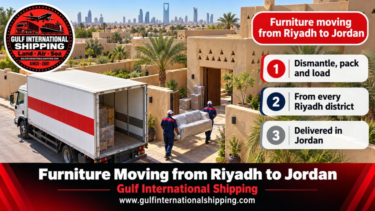 Furniture moving from Riyadh to Jordan