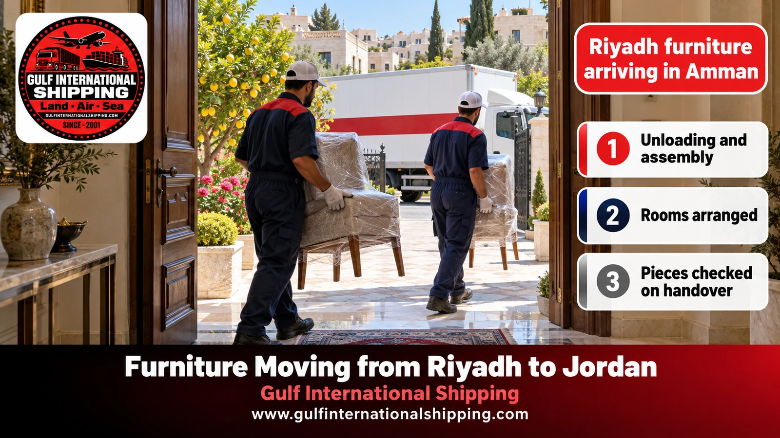 Riyadh furniture arriving in Amman