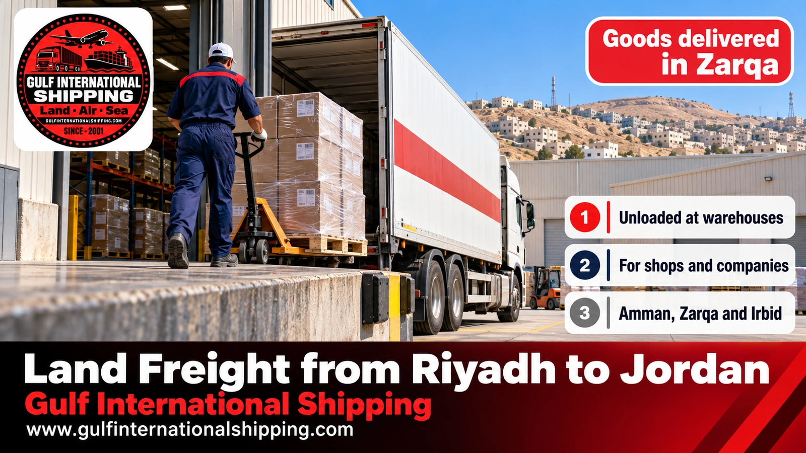 Goods delivered in Zarqa
