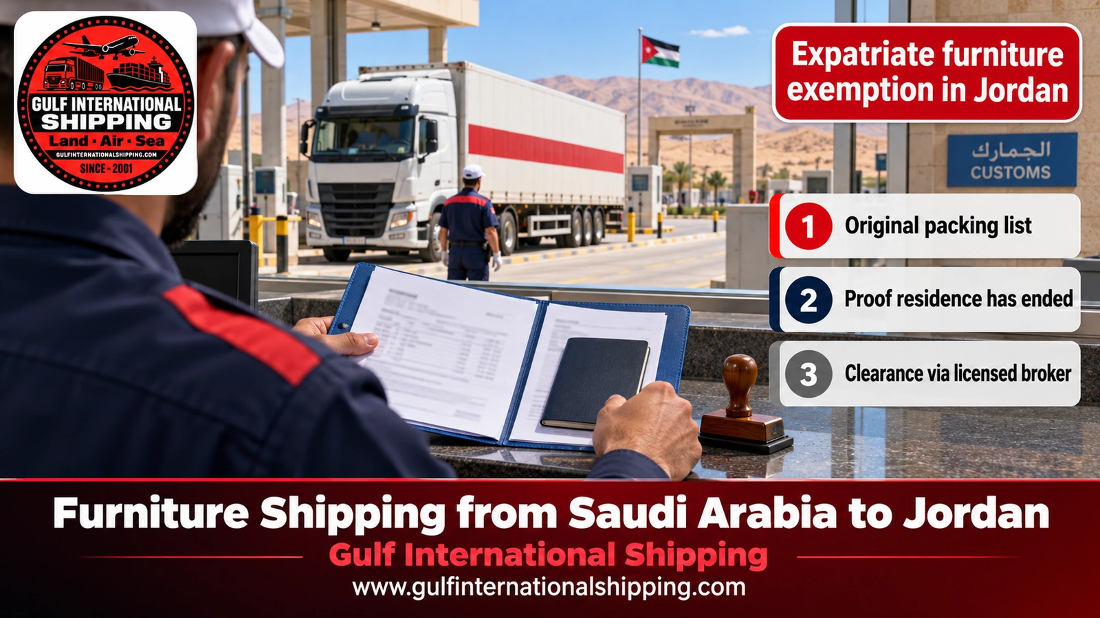 Expatriate furniture exemption in Jordan