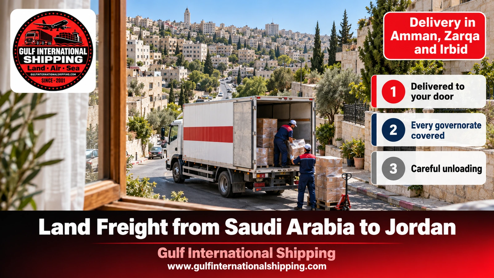 Delivery in Amman, Zarqa and Irbid