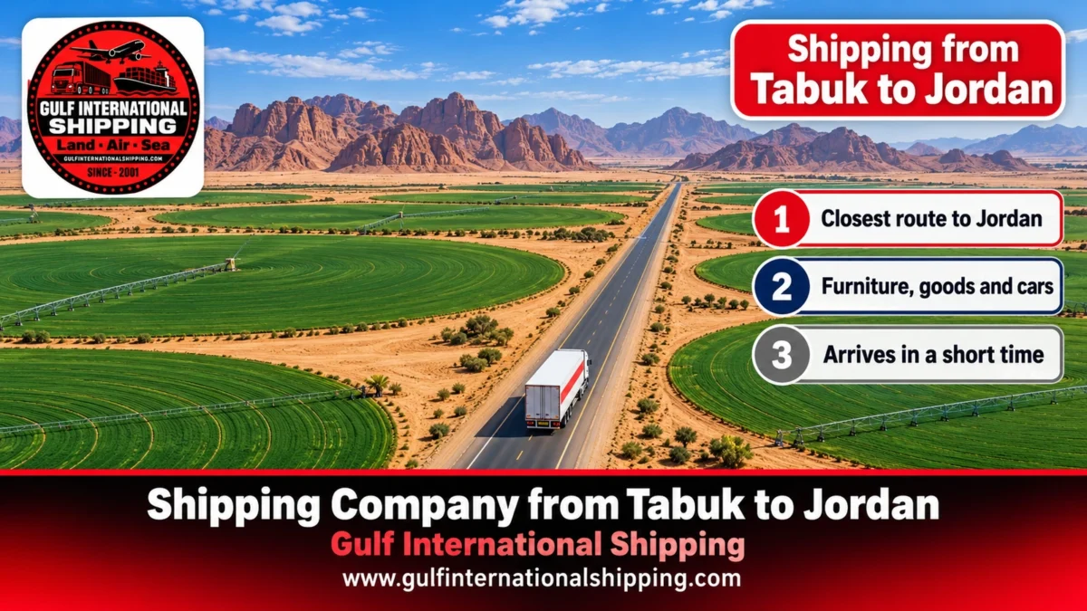 Shipping from Tabuk to Jordan