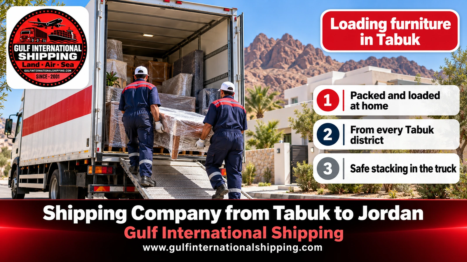 Loading furniture in Tabuk
