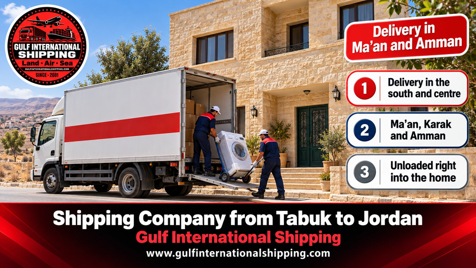 Delivery in Ma’an and Amman