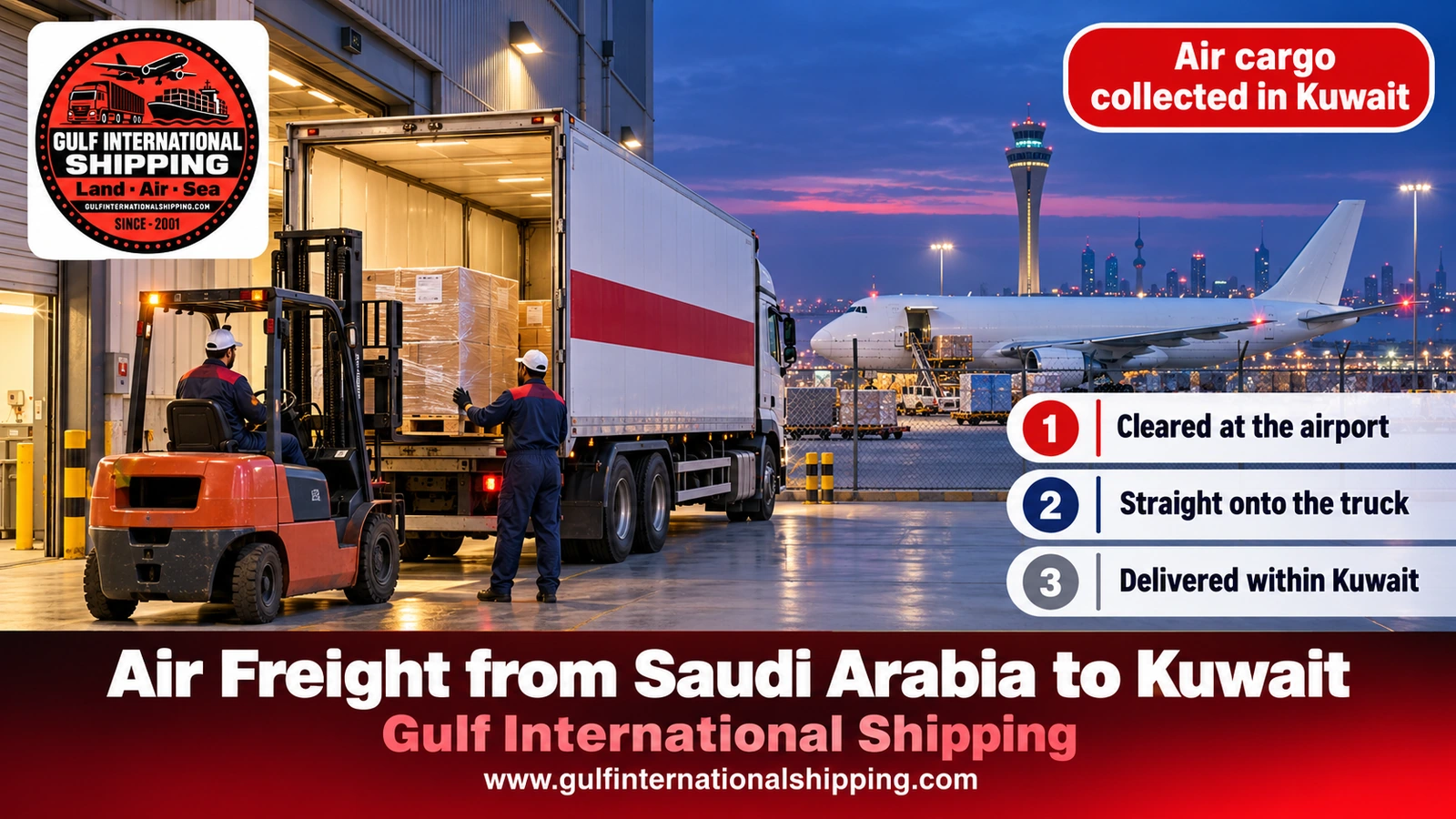 Air cargo collected in Kuwait