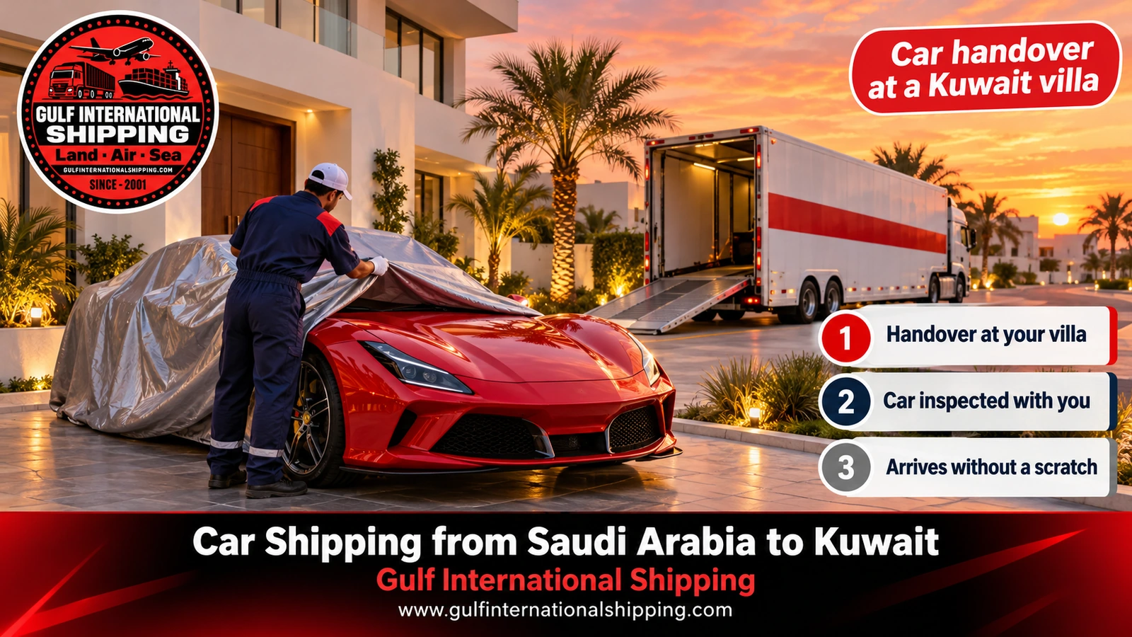 Car handover at a Kuwait villa