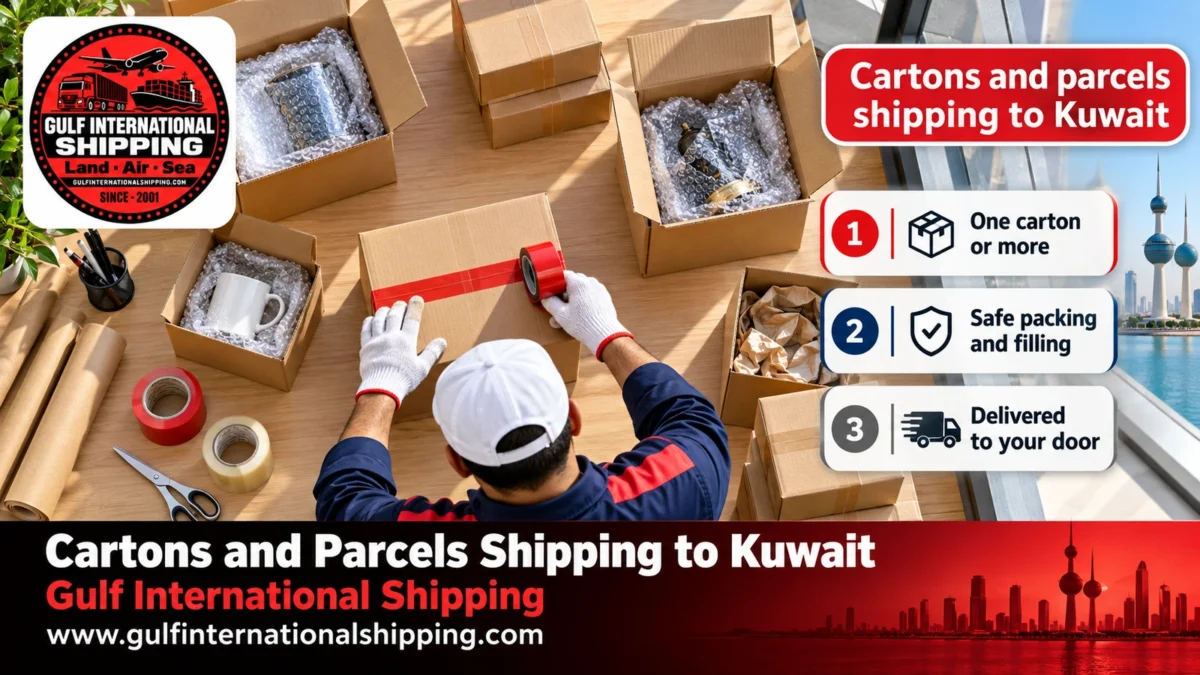 Cartons and parcels shipping to Kuwait