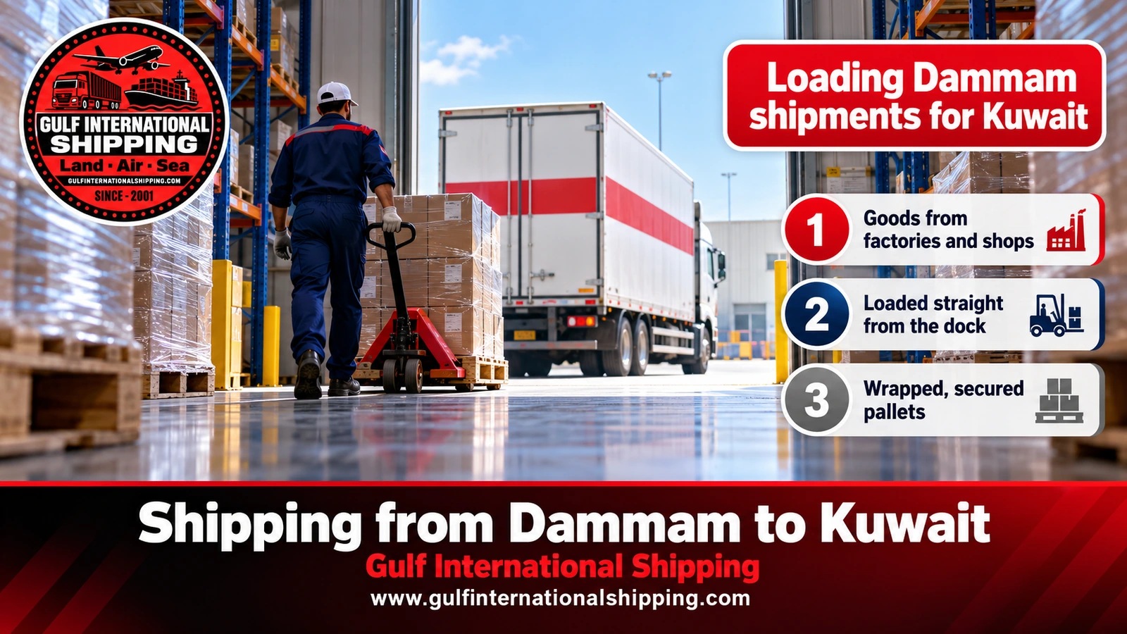 Loading Dammam shipments for Kuwait