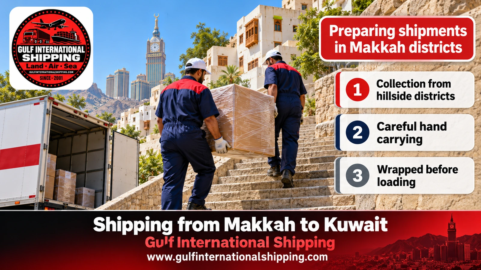 Preparing shipments in Makkah districts