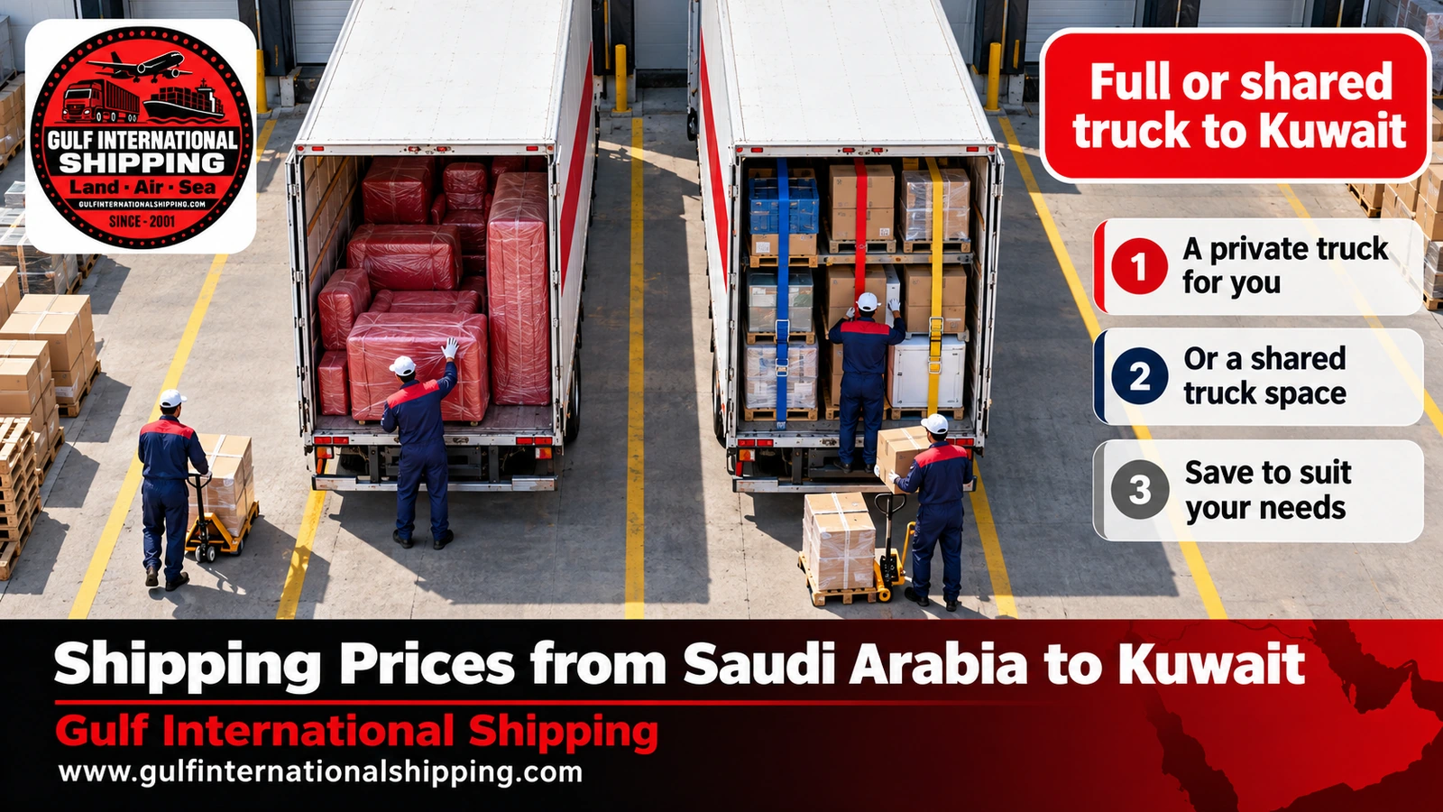 Full or shared truck to Kuwait