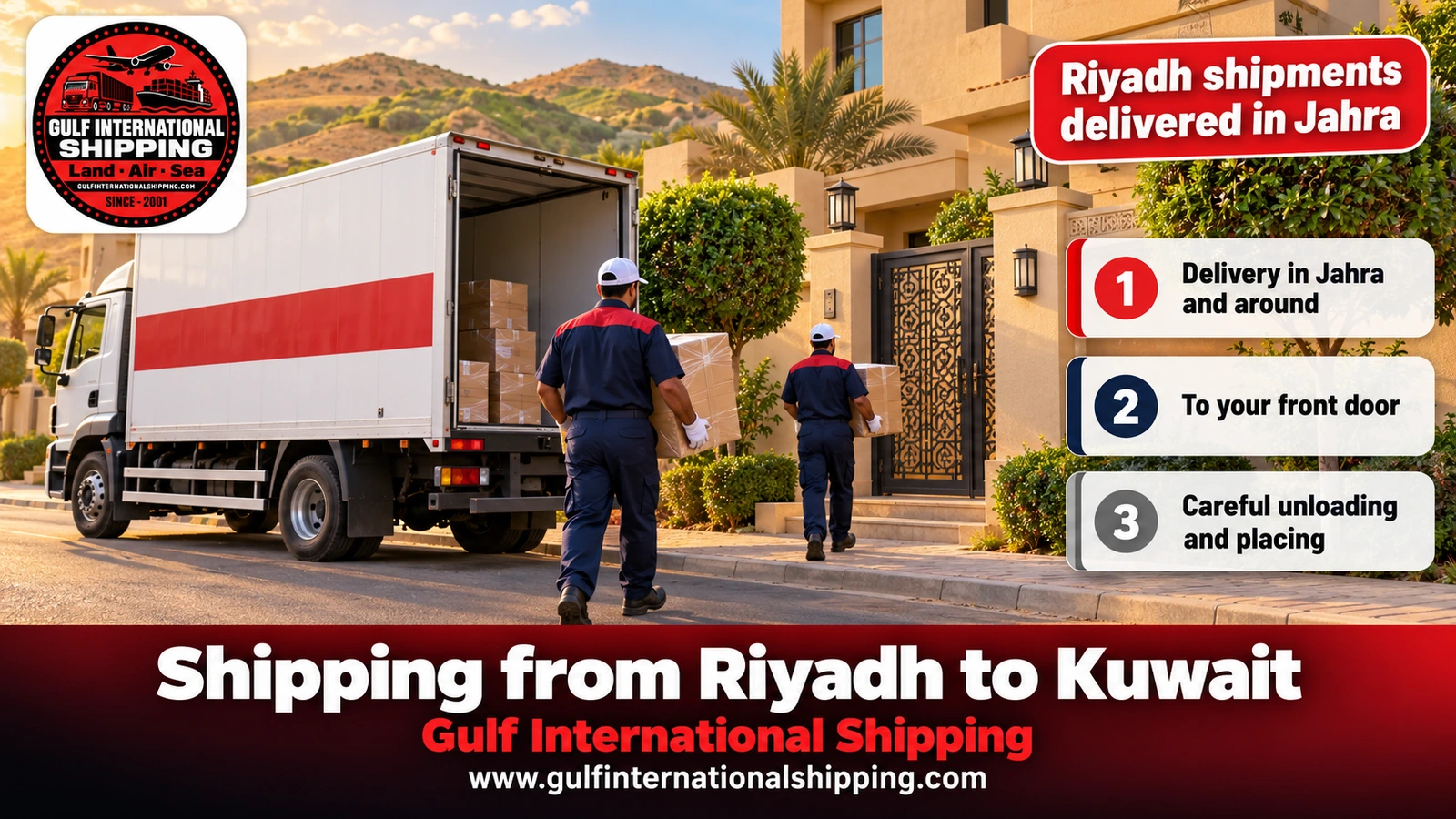 Riyadh shipments delivered in Jahra