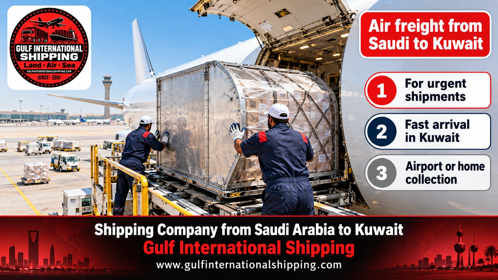 Air freight from Saudi to Kuwait