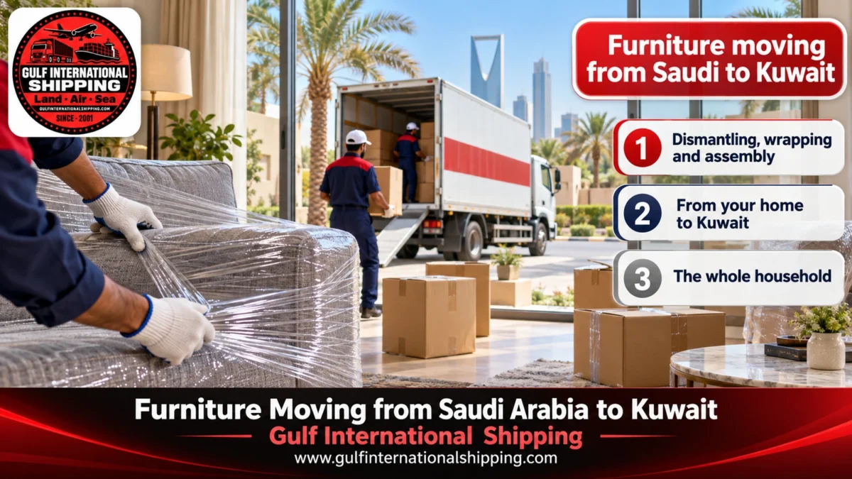 Furniture moving from Saudi Arabia to Kuwait
