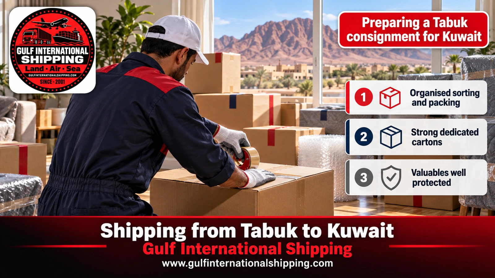 Preparing a Tabuk consignment for Kuwait