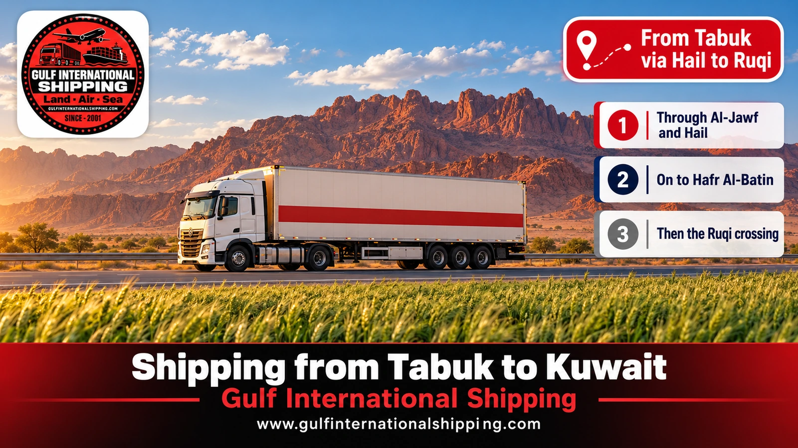 From Tabuk via Hail to Ruqi