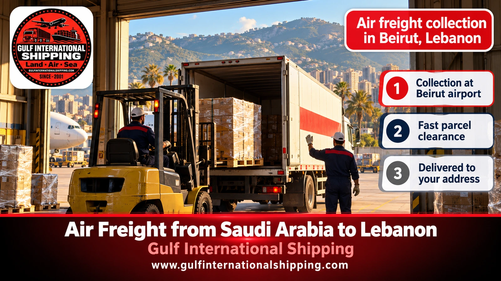 Air freight collection in Beirut, Lebanon