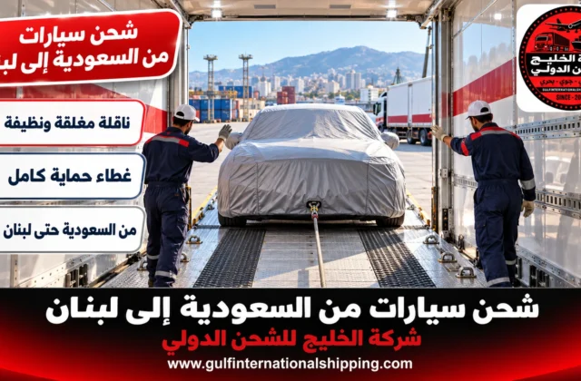 شحن سيارات من السعودية الى لبنان نقل مركبات بسطحات مغلقة حتى بيروت
