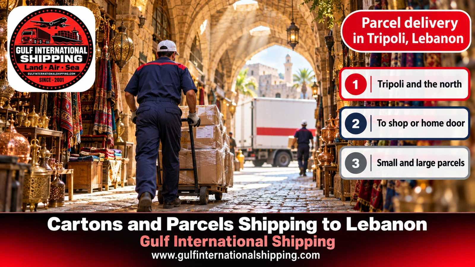 Parcel delivery in Tripoli, Lebanon