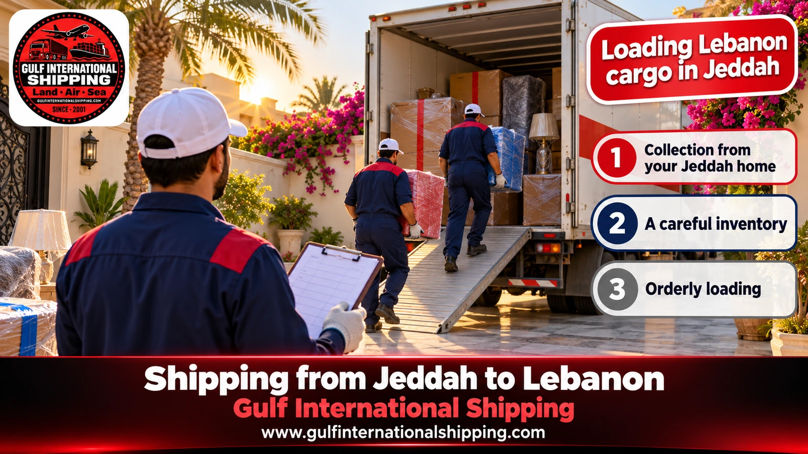 Loading Lebanon cargo in Jeddah