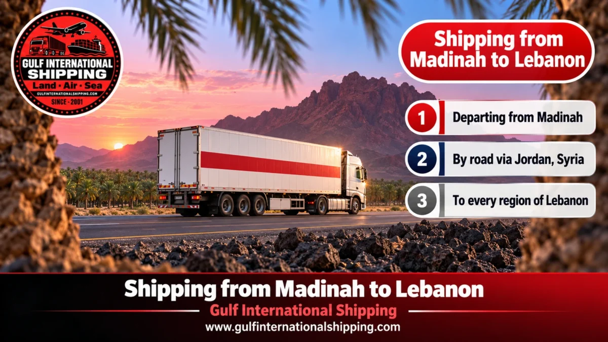 Shipping from Madinah to Lebanon
