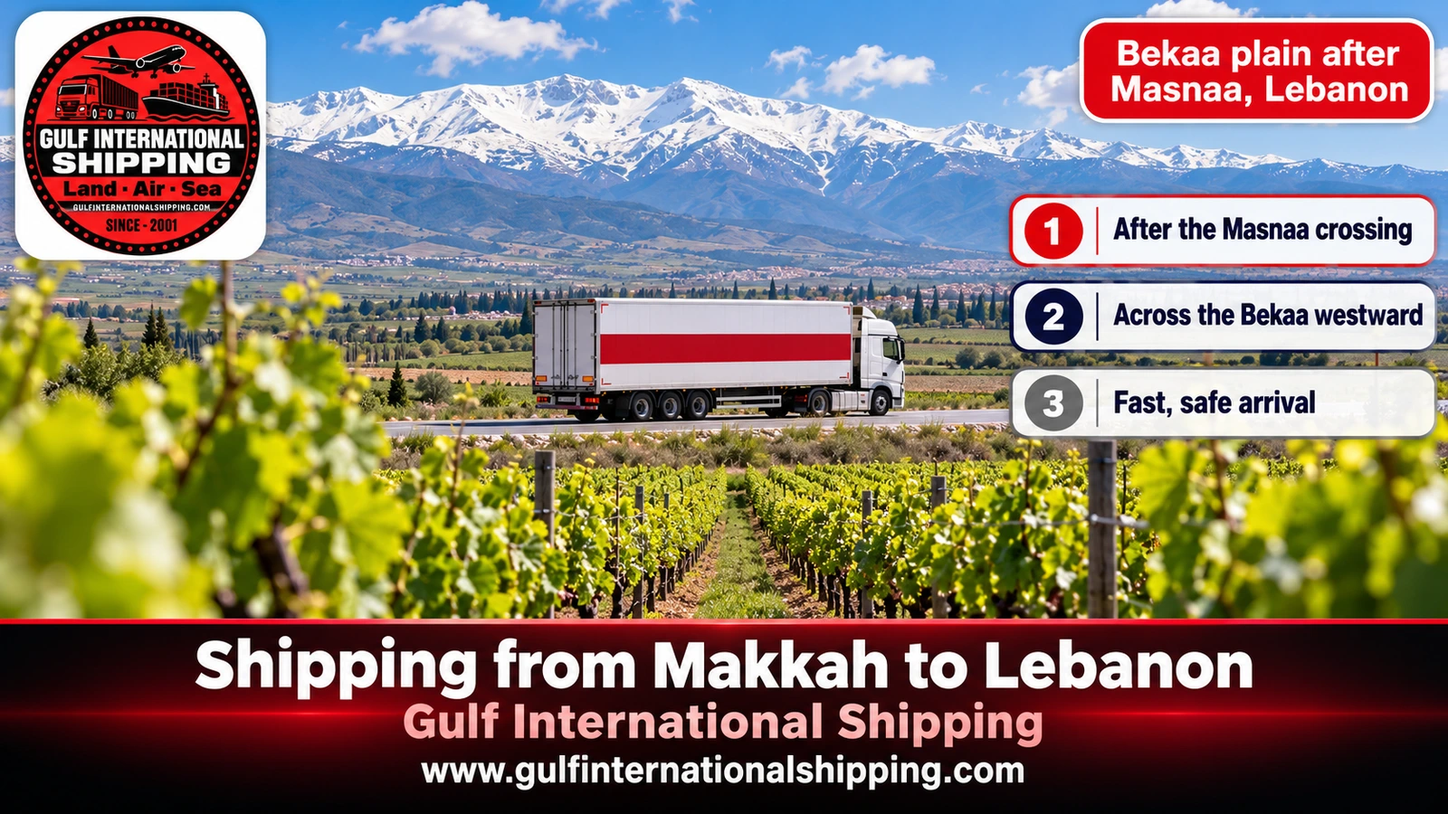 Bekaa plain after Masnaa, Lebanon