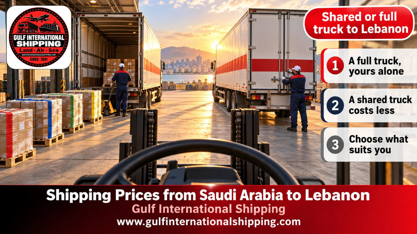 Shared or full truck to Lebanon