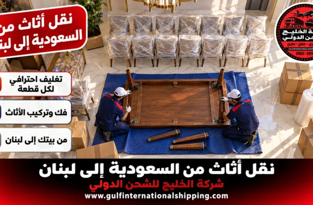 نقل أثاث من السعودية إلى لبنان