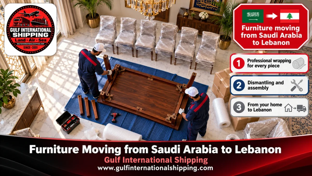 Furniture moving from Saudi Arabia to Lebanon