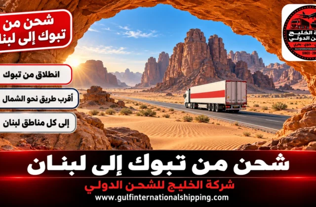 شركة شحن من تبوك الى لبنان أقصر طريق بري عبر الأردن وشحن سيارات
