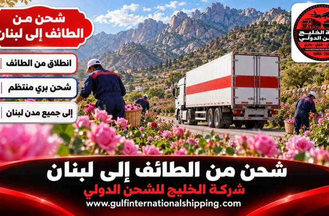 شركة شحن من الطائف الى لبنان توصيل شحنات للبقاع وبيروت وشحن سيارات