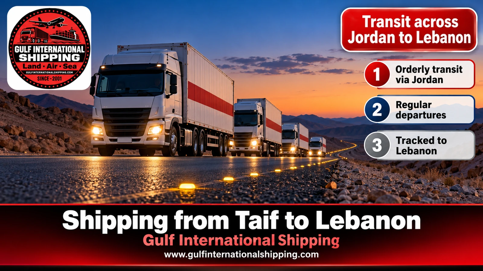 Transit across Jordan to Lebanon