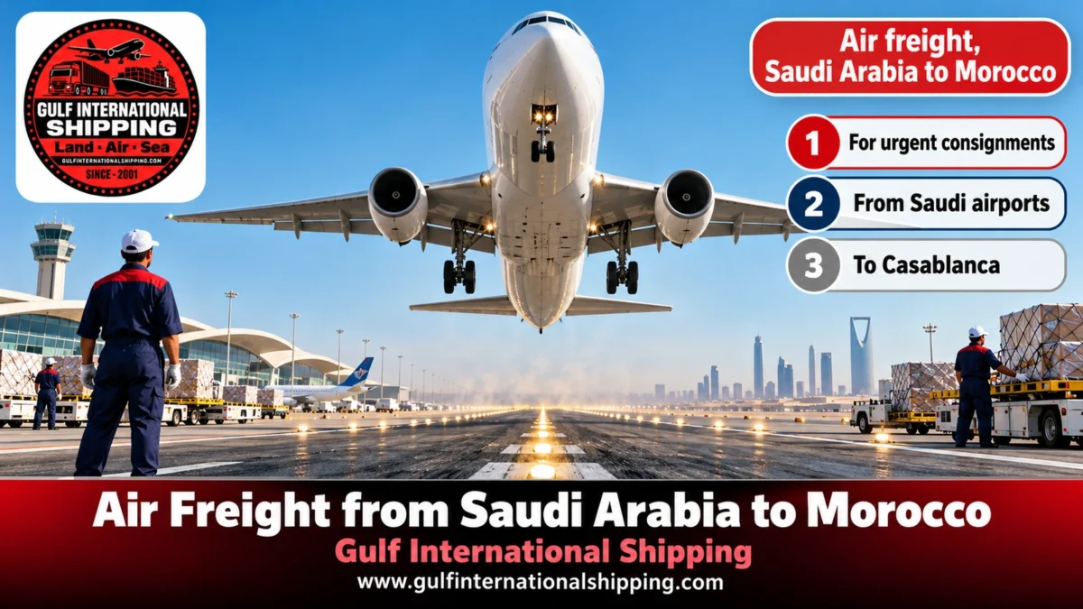 Air freight, Saudi Arabia to Morocco