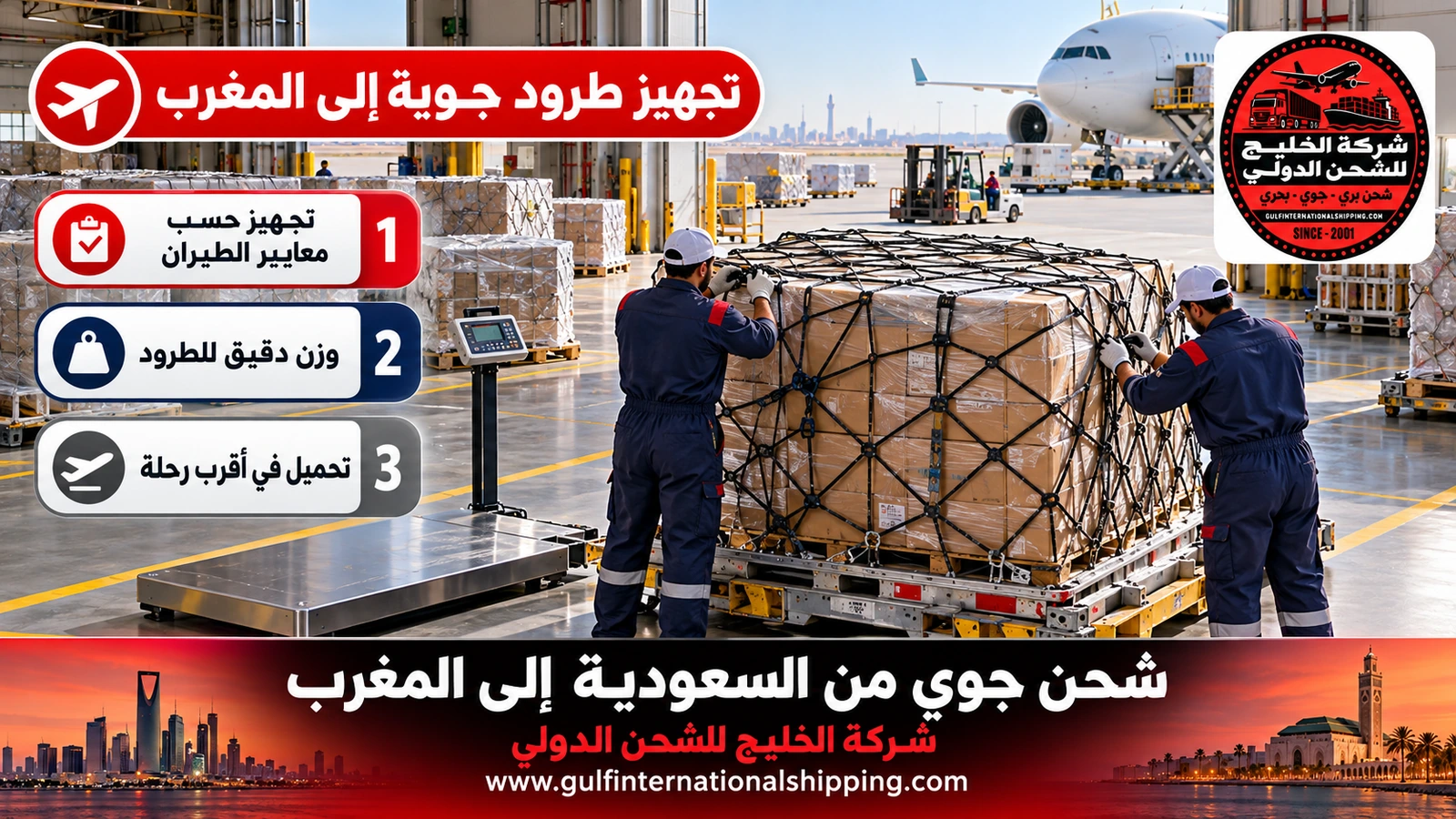 تجهيز طرود جوية إلى المغرب