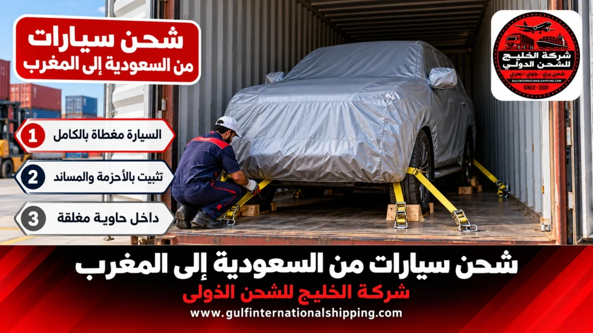 شحن سيارات من السعودية إلى المغرب