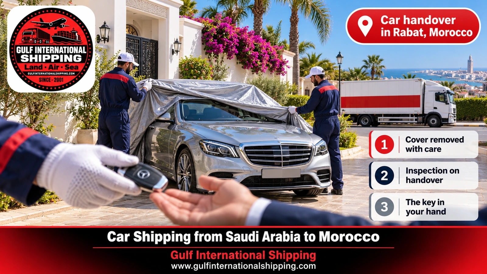 Car handover in Rabat, Morocco