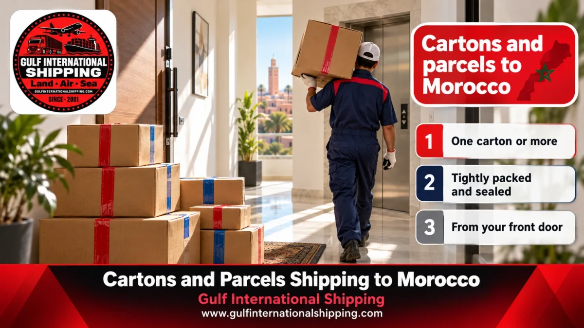 Cartons and parcels to Morocco
