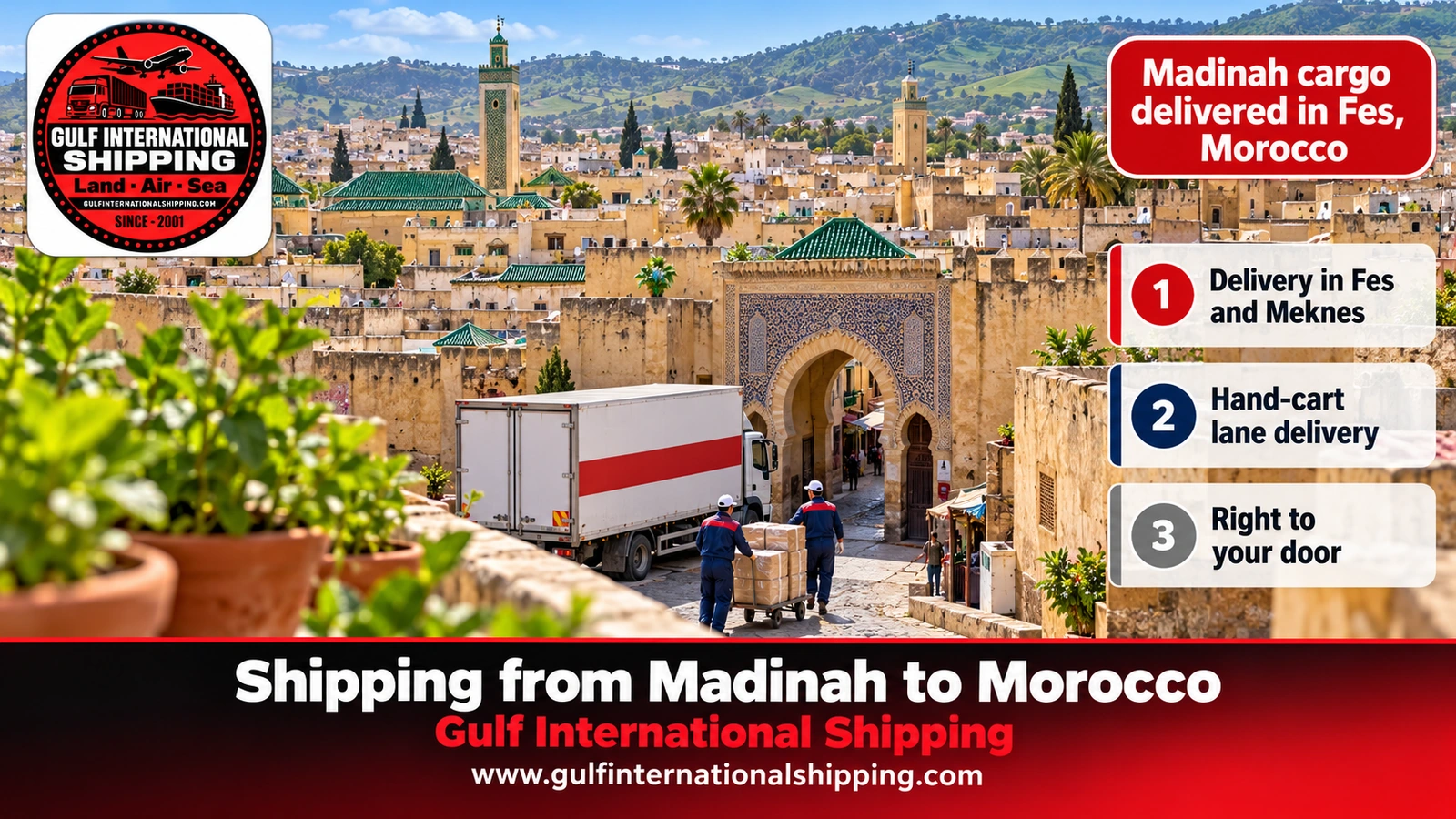 Madinah cargo delivered in Fes, Morocco
