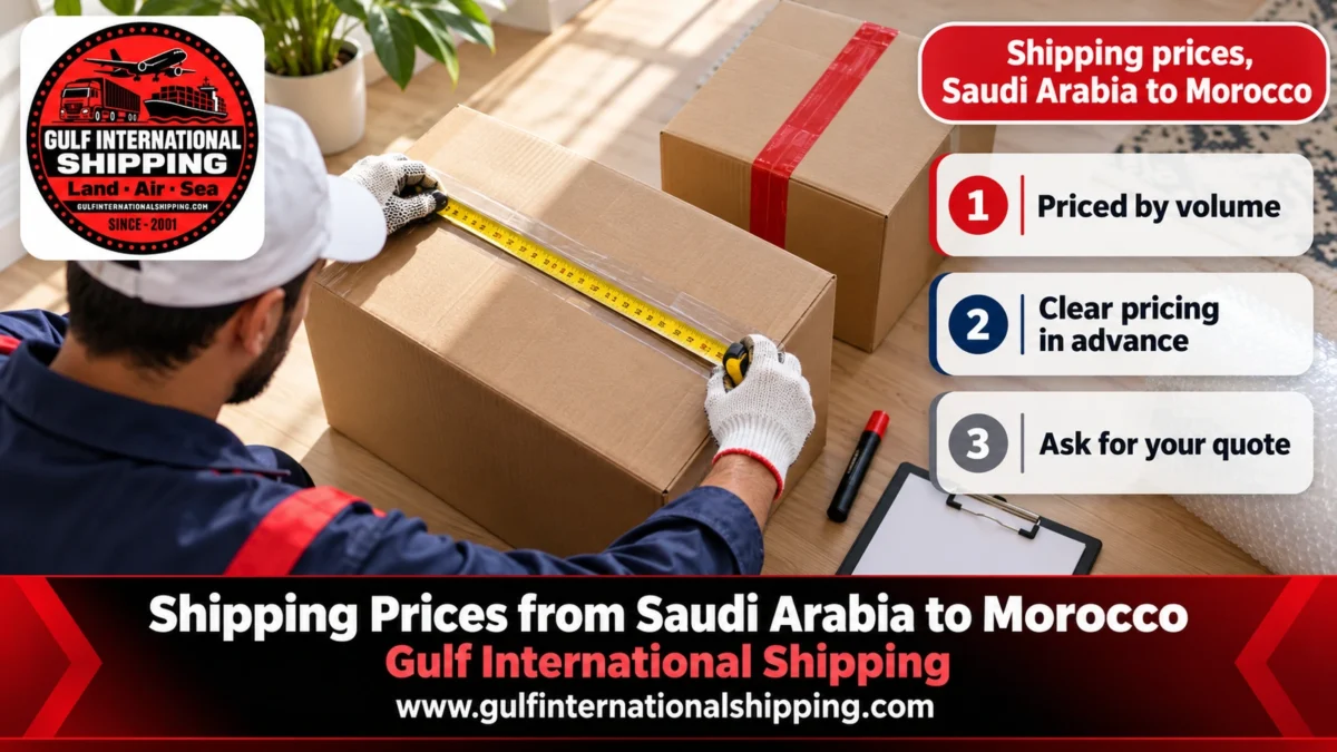Shipping prices, Saudi Arabia to Morocco