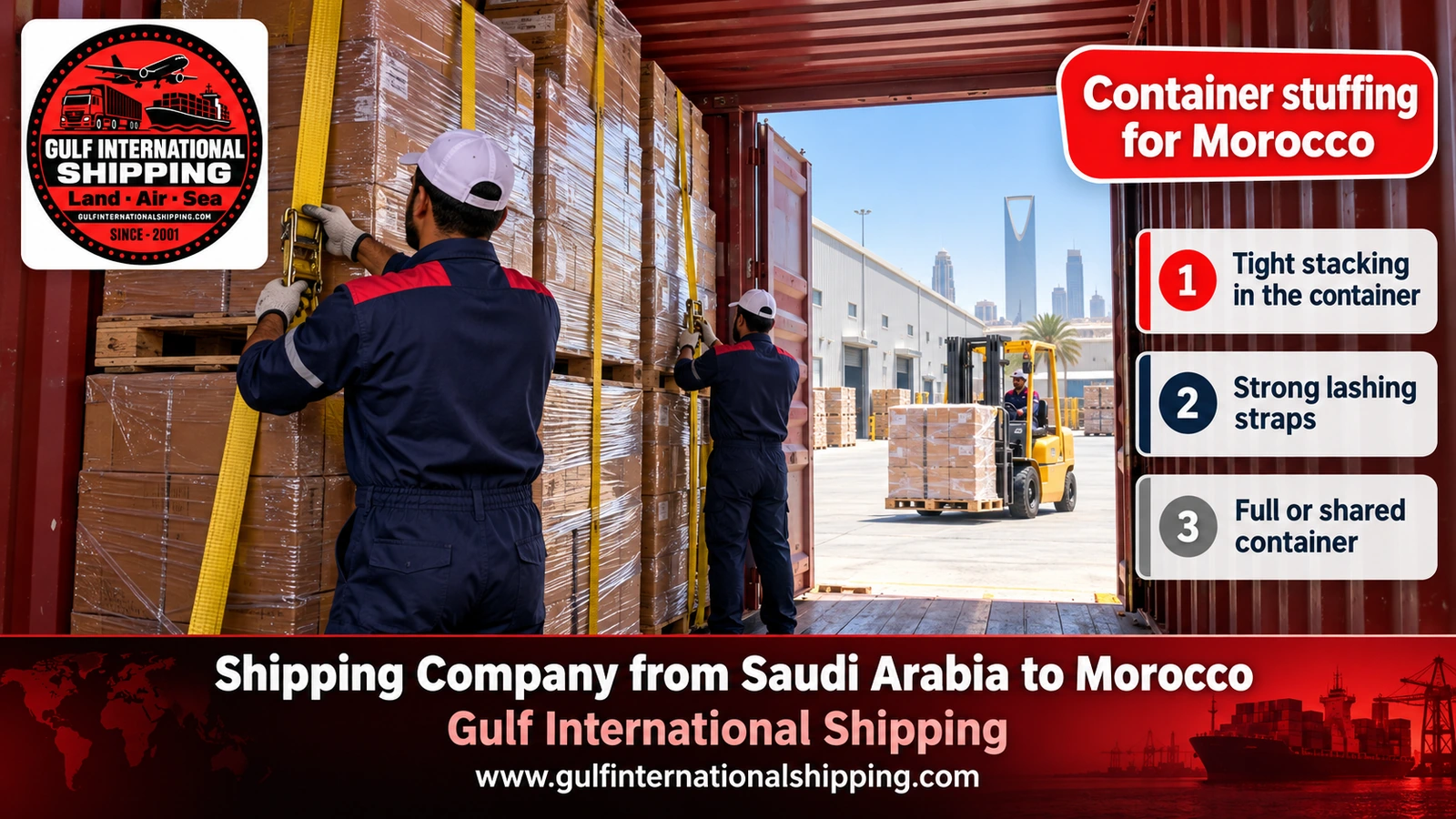 Container stuffing for Morocco