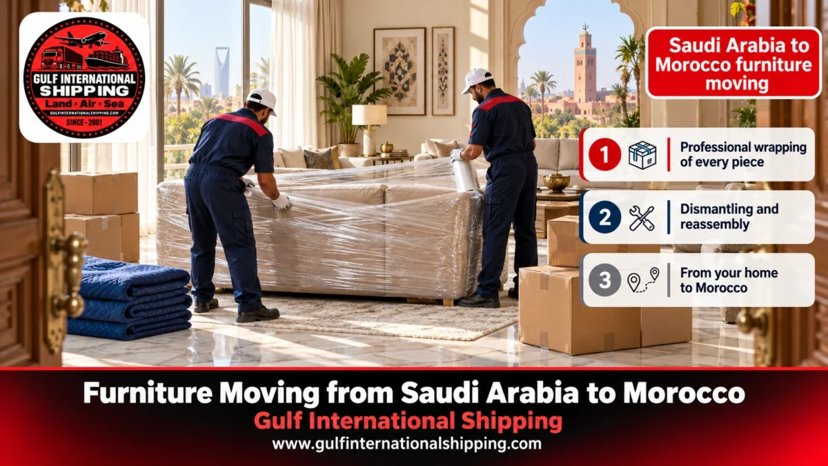 Saudi Arabia to Morocco furniture moving