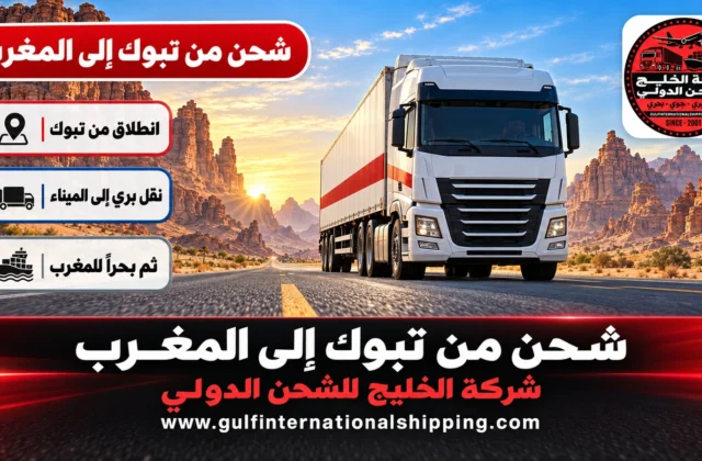 شركة شحن من تبوك الى المغرب شحن دولي بحرًا وجوًا وشحن سيارات