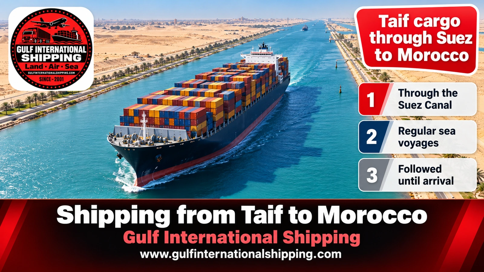 Taif cargo through Suez to Morocco