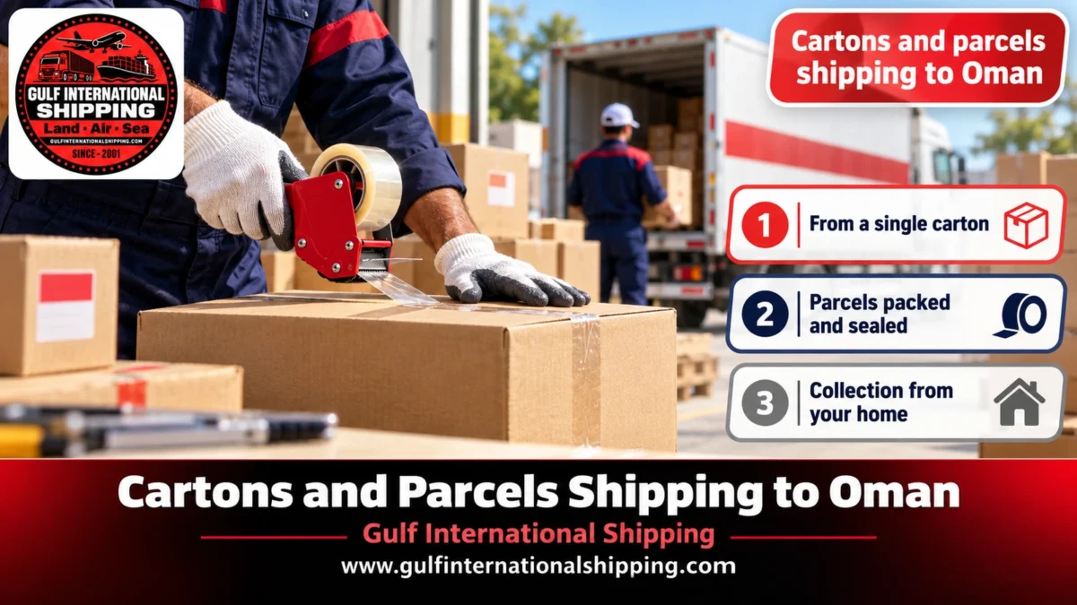 Cartons and parcels shipping to Oman