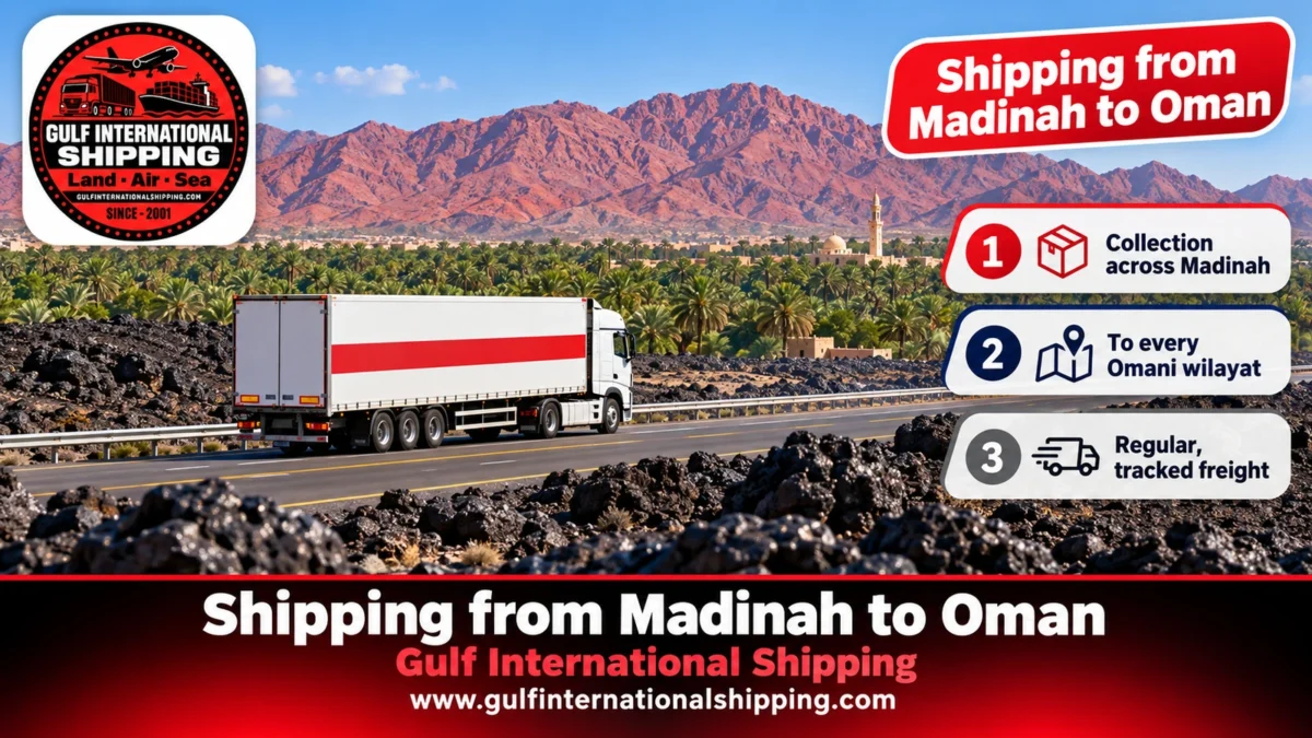 Shipping from Madinah to Oman