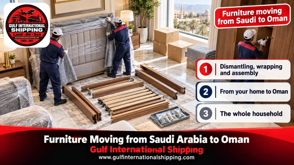 Furniture moving from Saudi to Oman