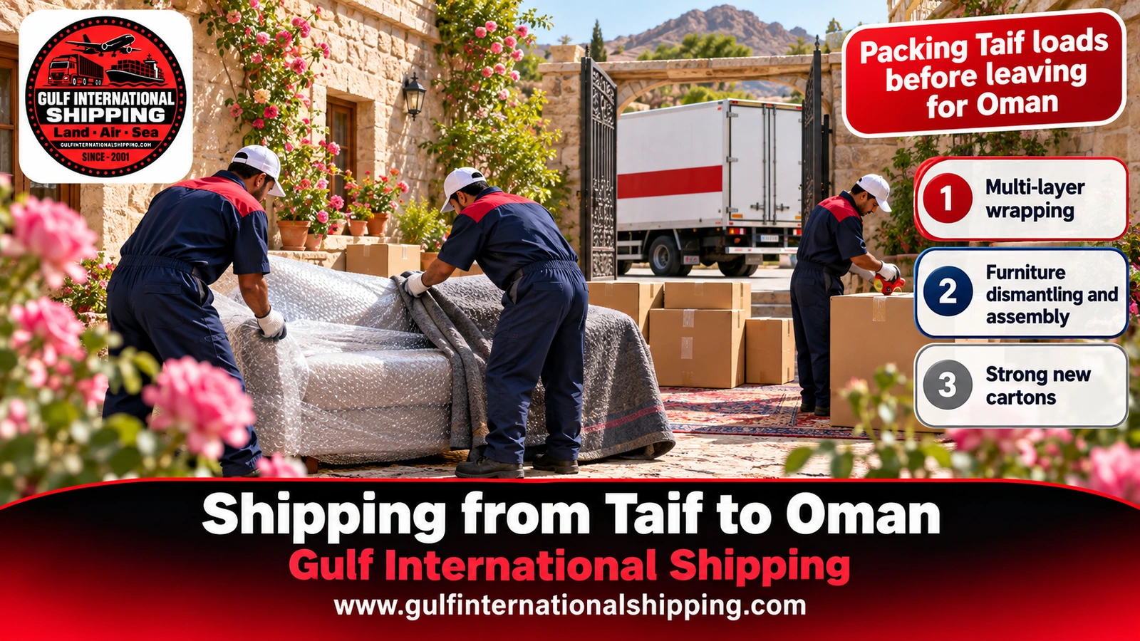 Packing Taif loads before leaving for Oman