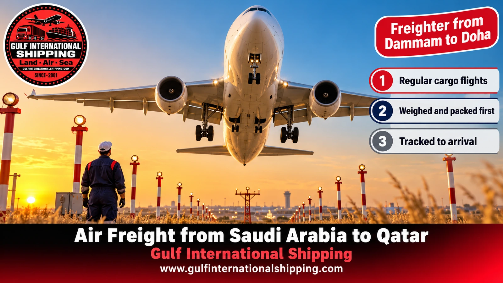 Freighter from Dammam to Doha
