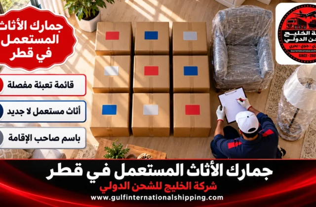 جمارك الأثاث المستعمل في قطر ترحيل أمتعة المقيمين وشحن سيارات